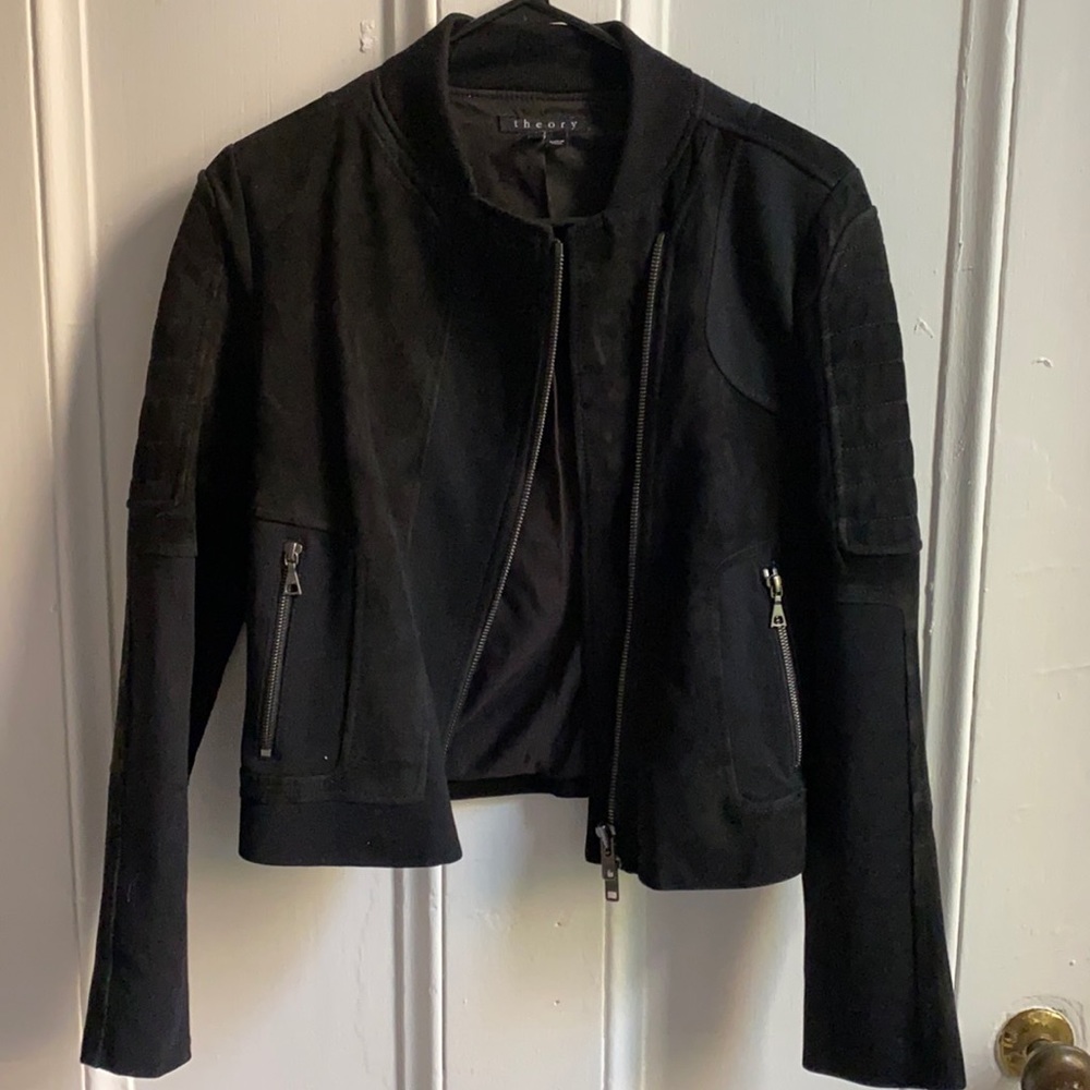 Theory Suede Moto Jacket